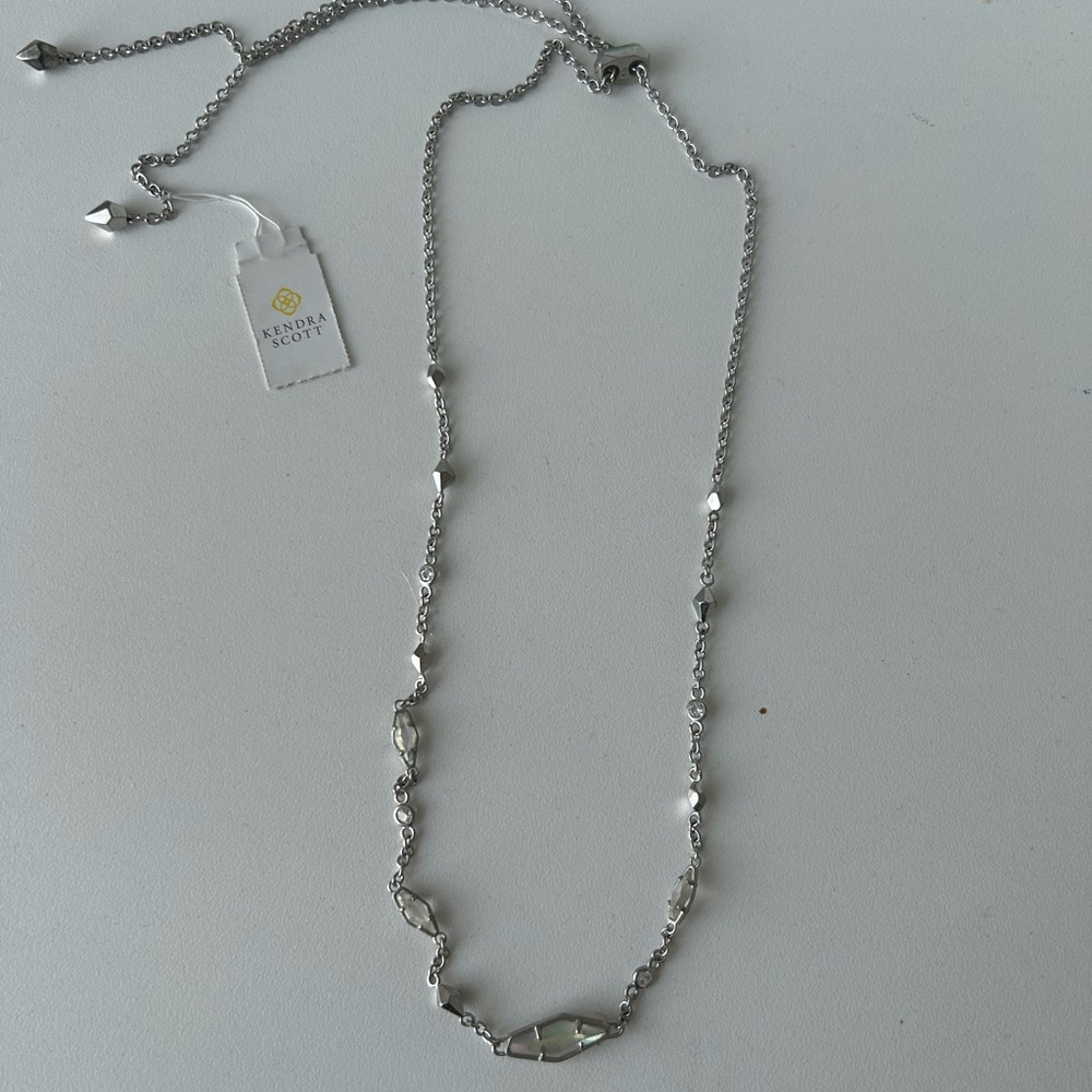 Kendra Scott Silver Necklace with Geometric Accents